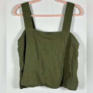 Banana Republic Tank Linen Olive Green Size Medium